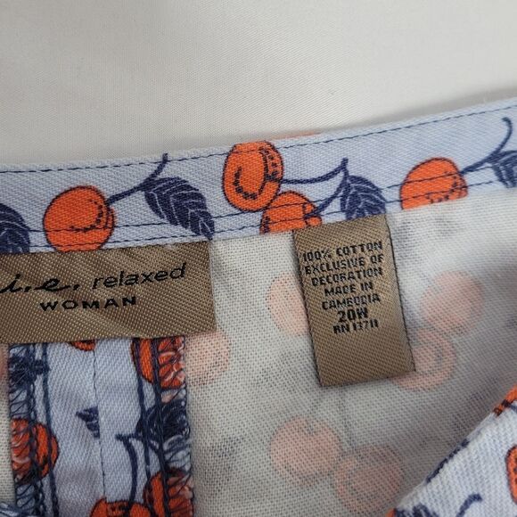 NEW Y2K cherry print skirt fruit print fit and flare plus size knee length 20W - Picture 3 of 8